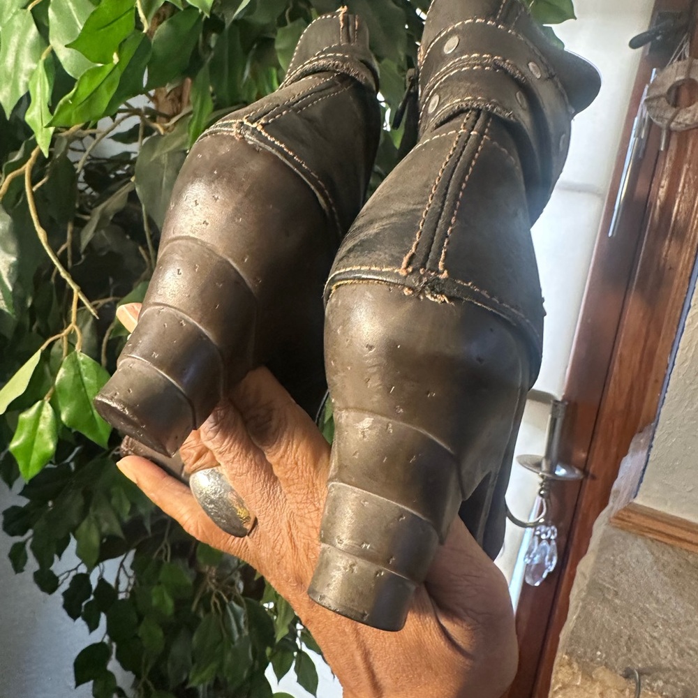 The art company  Black Heeled Booties leather39  Sale! 🔥 - Picture 3 of 14